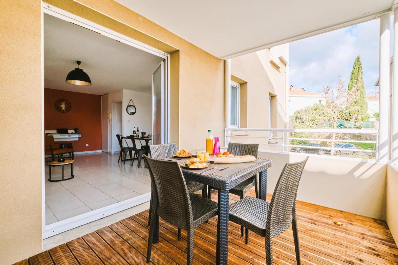 Tout Confort ! Calme, Climatisation, Piscine, Parking Gratuit, Grande Terrasse, Netflix, Wifi Carcassonne Buitenkant foto